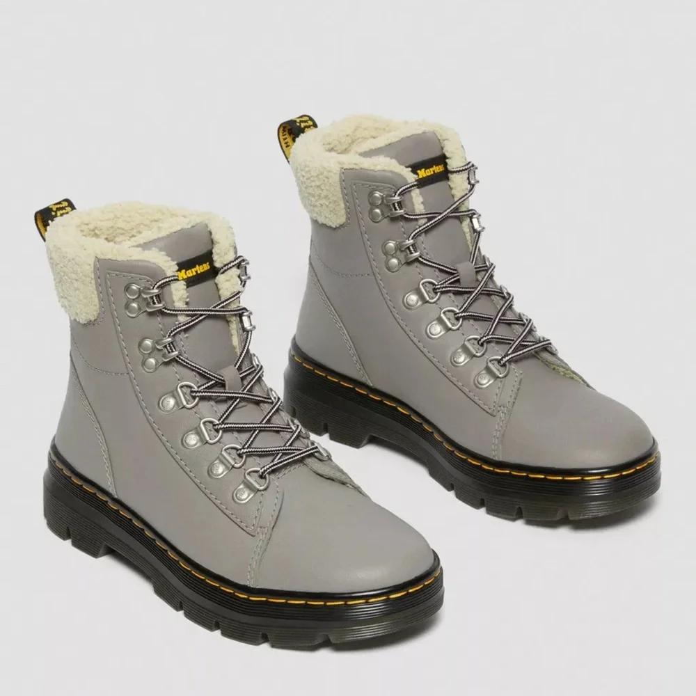 DR. MARTENS COMBS WOMEN FAUX FUR-LINED CASUAL BOOTS